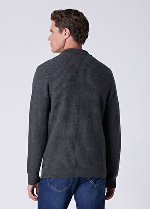 Beymen Club Anthracite Cashmere Blend Knit Cardigan - 5