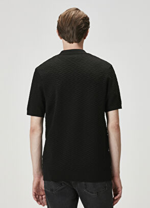 Beymen Club Siyah Polo Yaka Kısa Kollu Triko - 5