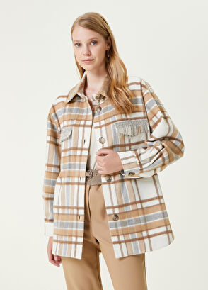 Beymen Club Camel Ekoseli Cep Detaylı Dış Gömlek - 5