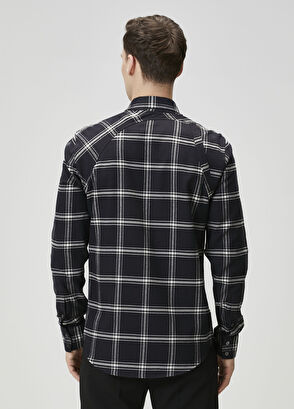 McQueen Harness Siyah Beyaz Ekose Desenli Gömlek - 4