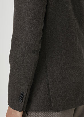 Beymen Club Kahverengi Yün Kaşe Ceket - 7