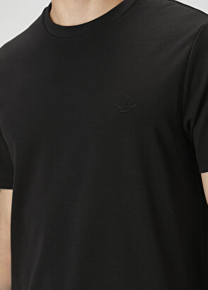 Beymen Club Siyah Logo Detaylı Jersey T-shirt - 6
