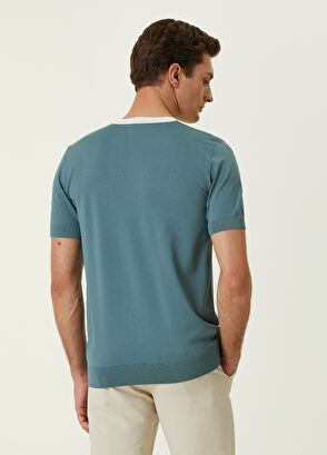 Beymen Club Beyaz Omzu Colorblocked Detaylı Kısa Kollu Kazak - 4