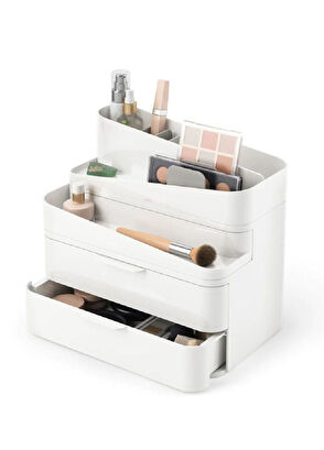 Umbra Glam Büyük Beyaz Gri̇ Organi̇zatör - 6