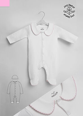 Agula Beyaz Pembe 10 Parça Yenidoğan Hastane Çıkış Seti - 6