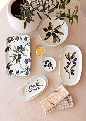 The Mia Olivos Desenli Seramik Salata Kasesi - 5