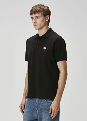Siyah Polo Yaka T-shirt - Görsel 4