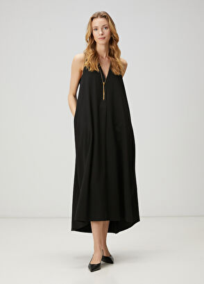 Beymen Club Siyah Midi Elbise - 3