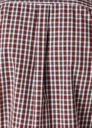 Beymen Club Comfort Fit Kahverengi Beyaz Ekose Desenli Gömlek - 9