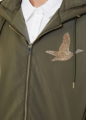 Beymen Club Haki Kapüşonlu Logolu Yelek - 5