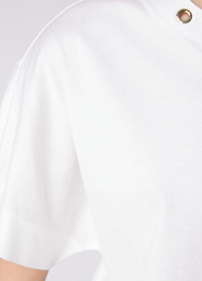 Beymen Club Off-White Eyelet Detailed T-Shirt - 8