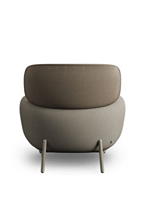 Borbo Moby High Gri Metal Ayaklı Berjer - 5