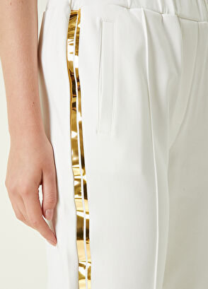 Beymen Club Beyaz Gold Varak Baskılı Eşofman Altı - 4