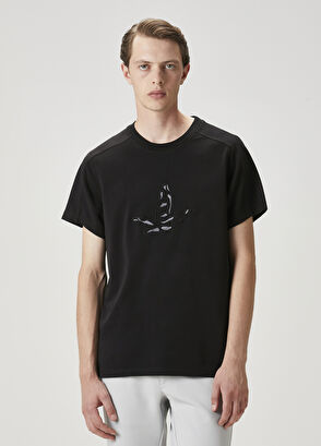 Beymen Club Siyah Logo Baskılı Oversize T-shirt - 3
