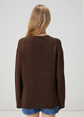 Beymen Club Oversize Kahverengi Transparan Hırka - 5