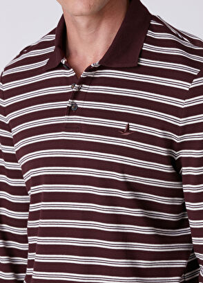 Beymen Club Comfort Fit Plum Striped Interlock Sweatshirt - 7