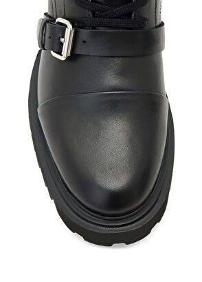 Tori Siyah Kemer Detaylı Deri Bot - Görsel 5