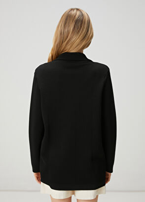 Beymen Club Siyah Ottoman Dokulu Triko Ceket - 5