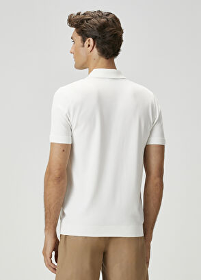 Beymen Club Kırık Beyaz Polo Yaka Kısa Kollu Triko - 6