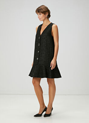 Beymen Club Black Mini Tweed Dress - 3