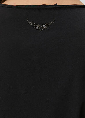 Henley Siyah T-shirt - Görsel 6