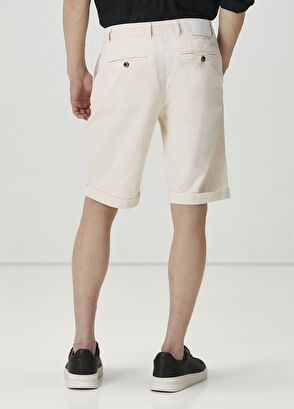 Beymen Club Slim Fit Off-White Shorts - 3