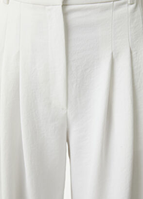 Beymen Club Off-white pleated carrot pants - 5