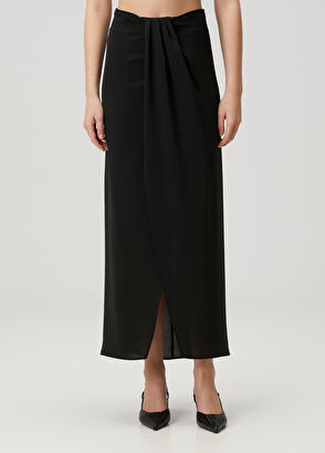 Beymen Club Black Maxi Wrap Skirt - 3