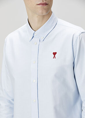 Mavi Logo Nakışlı Gömlek - Görsel 6