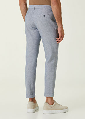 Beymen Club Mavi Beli Kordonlu Muline Pantolon - 3