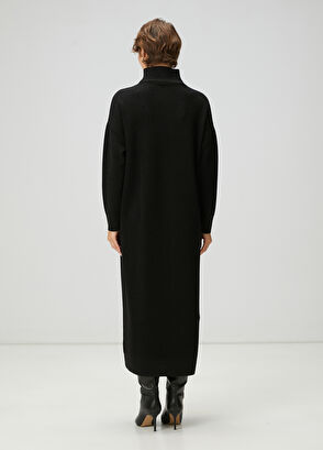 Beymen Club Siyah Simli Midi Elbise - 5