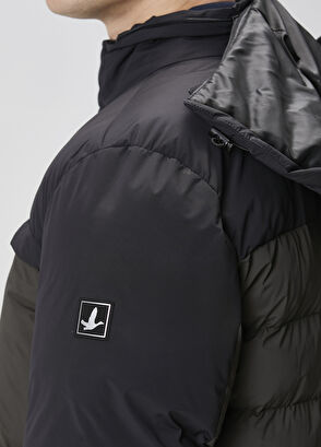 Beymen Club Black Khaki Hooded Puff Coat - 7
