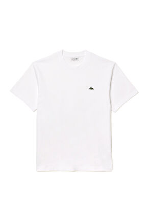 Beyaz Bisiklet Yaka Classic Fit Kısa Kollu Erkek T-shirt - Görsel 5