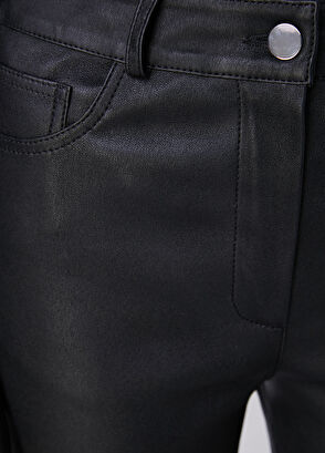 Beymen Club Siyah Skinny Deri Pantolon - 6