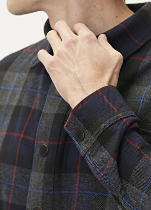 Beymen Club Antrasit Ekose Desenli Dış Gömlek - 8