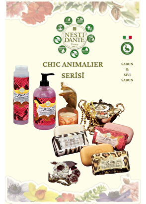 Nesti Dante Chic Animalier Red Vahşi Orkide Kokusu Antioksidant Kolajen Vegan Bakım Banyo ve Duş Jeli 300 ml - 6