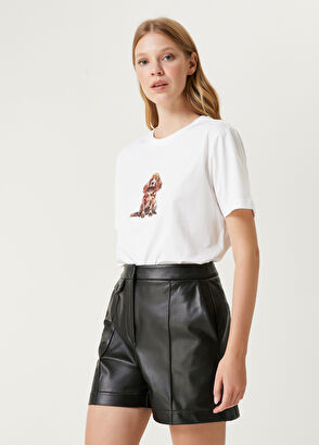 Beymen Club Beyaz Cocker Baskılı T-shirt - 5