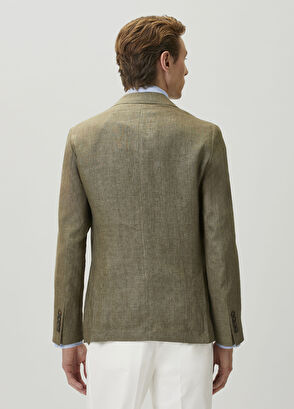 Beymen Club Khaki Linen Blazer - 5