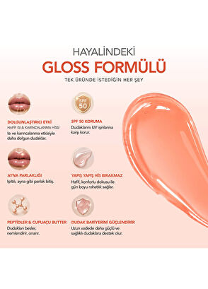 Aurelia Genève Glossy Plump Lip Balm SPF50 - Peach Honey Milk - 8
