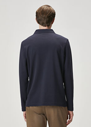 Beymen Club Comfort Fit Lacivert Polo Sweatshirt - 5