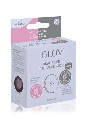 Glov Dual Fiber Makeup Removing Skincare Pads 5Pack - 6