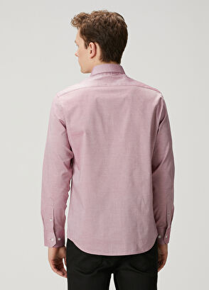 Beymen Club Comfort Fit Beyaz Bordo Gömlek - 4