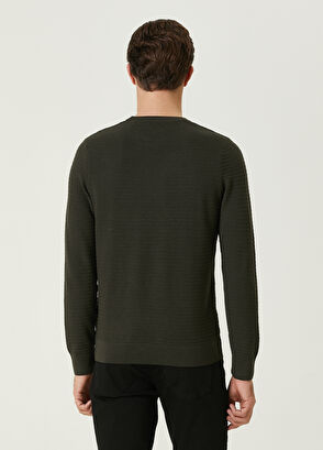 Beymen Club Haki Örgü Dokulu Logolu Kazak - 5