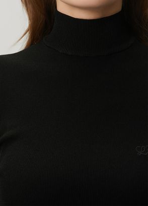 Loewe Black Ribbed Sleeveless Blouse - 6