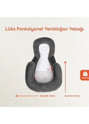 Gezenbebe Homy Bag Charcoal Newborn Bed - 4