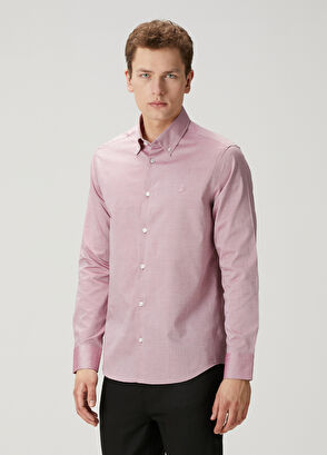 Beymen Club Comfort Fit Beyaz Bordo Gömlek - 3