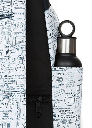 x Basquiat Day Pak'r Siyah Beyaz Erkek Sırt Çantas - Görsel 5