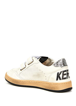 Golden Goose Ball Star Beyaz Çocuk Deri Sneaker - 3