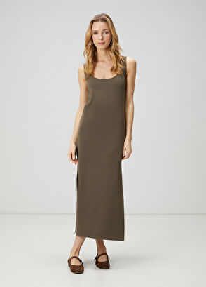 Beymen Club Haki Midi Elbise - 3
