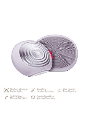 Geske Sonic Thermo Facial Brush Mor 5'i 1 Arada Yüz Fırçası Cilt Temizleme Cihazı   - 7